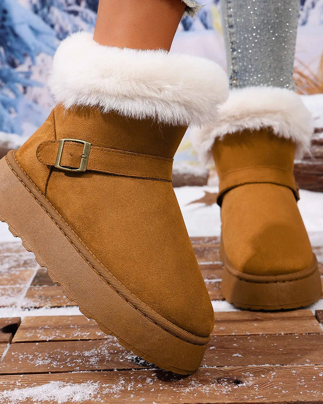 Round Toe Platform Boots