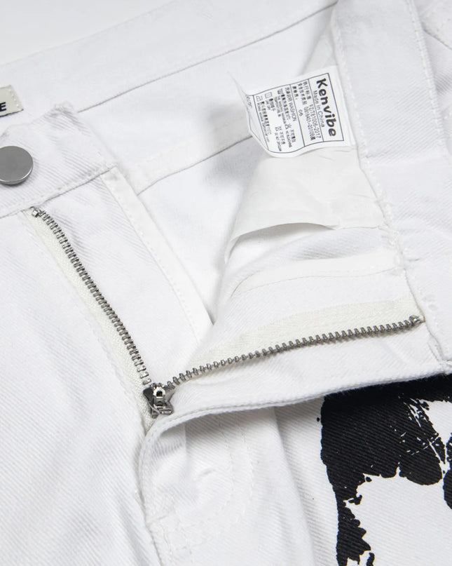 Men's Handprint Pattern Jeans