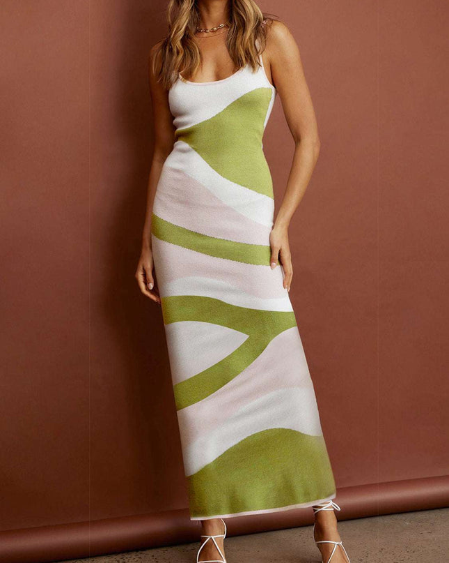 Spaghetti Strap Maxi Sweater Dress White