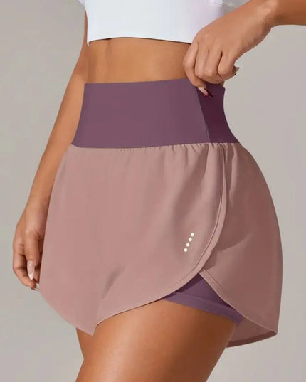 Pocketed High Waist Active Shorts 