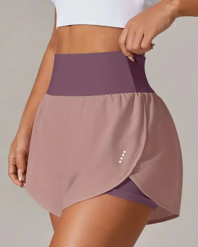 Pocketed High Waist Active Shorts 