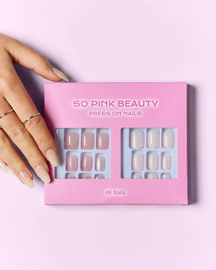 SO PINK BEAUTY Press On Nails 2 Packs Elegance One Size