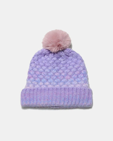 Gradient Knit Hat with Pompom