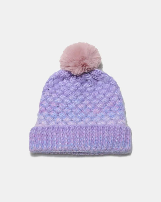 Gradient Knit Hat with Pompom