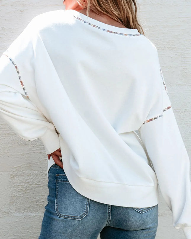 MARDI GRAS Round Neck Long Sleeve Sweatshirt