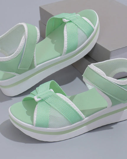 Platform Wedge Sandals with Ankle Strap 