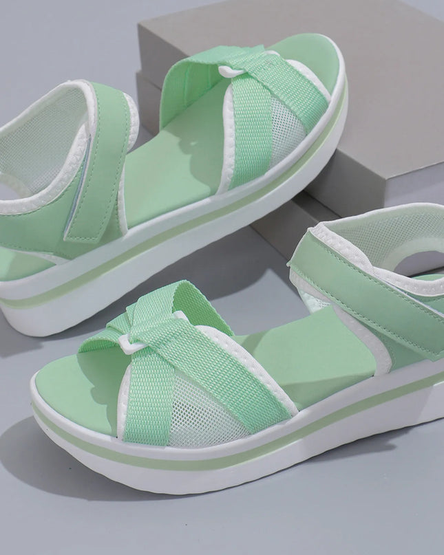 Platform Wedge Sandals with Ankle Strap 