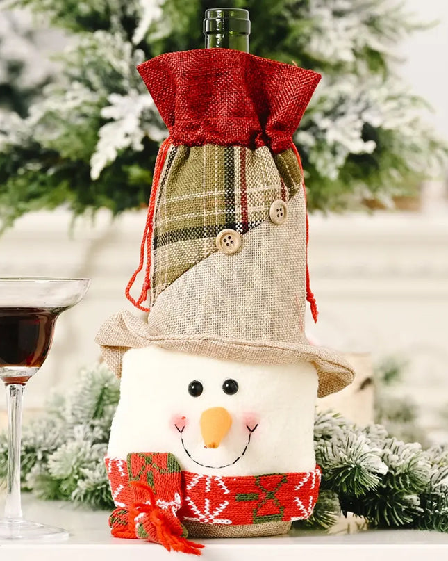 Christmas Wine Bottle Cover Style B One Size