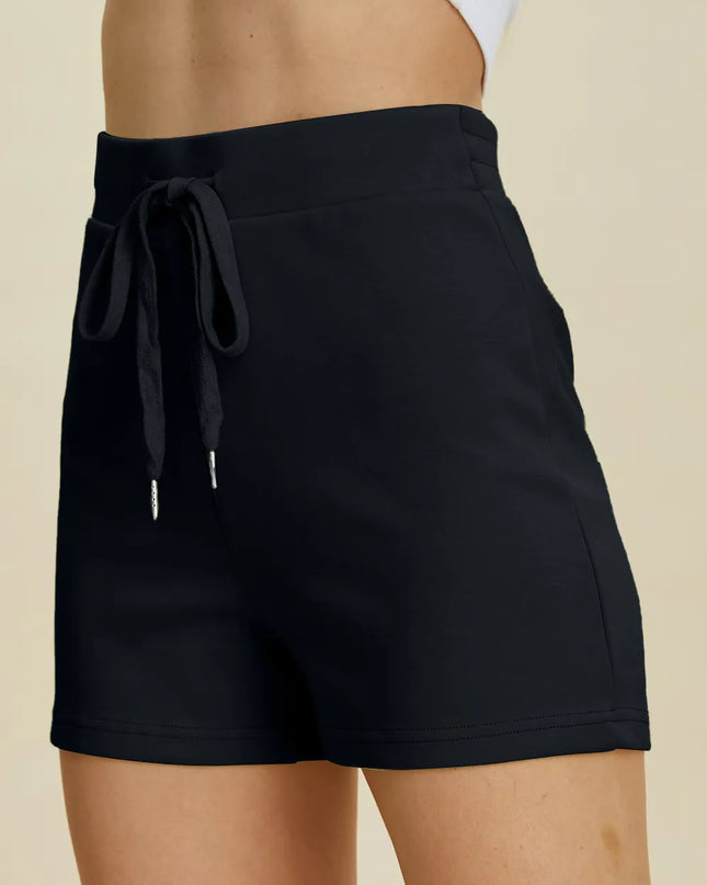 Basic Bae Full Size Air Scuba Drawstring High Waist Shorts
