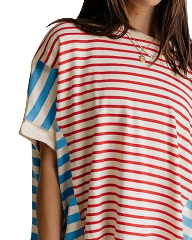 Colorful Striped Oversized T-Shirt
