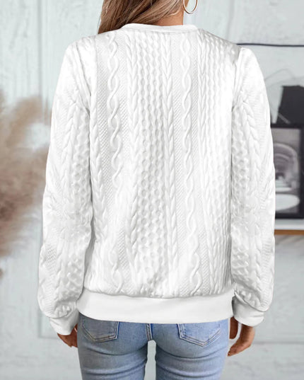 Texture Zip Up Long Sleeve Jacket