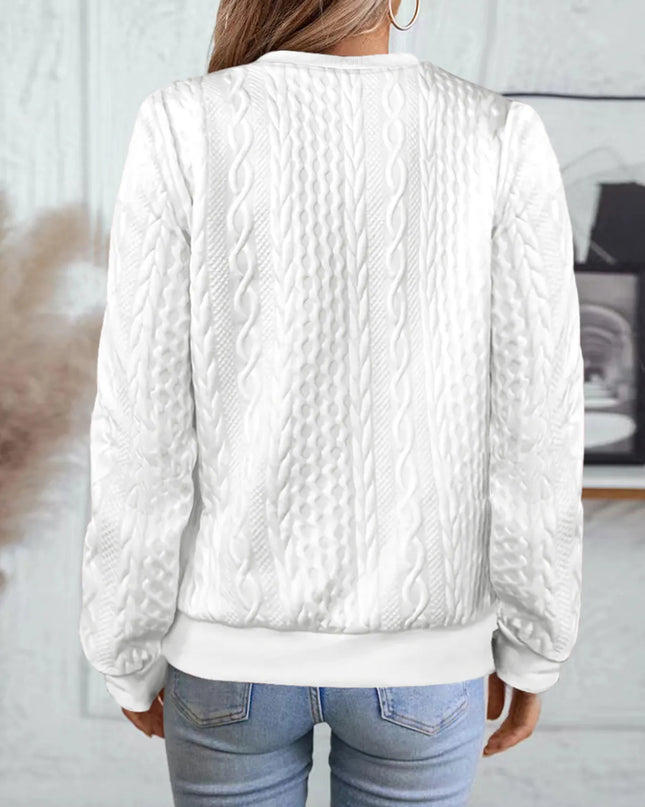 Texture Zip Up Long Sleeve Jacket