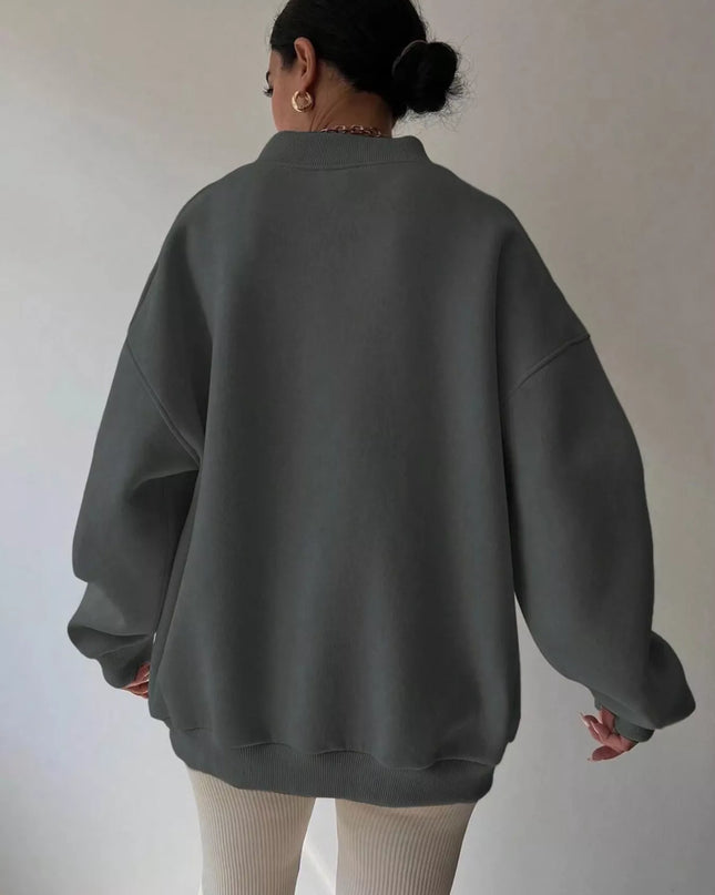 Dropped Shoulder Long Sleeve Oversized Sweatshirt