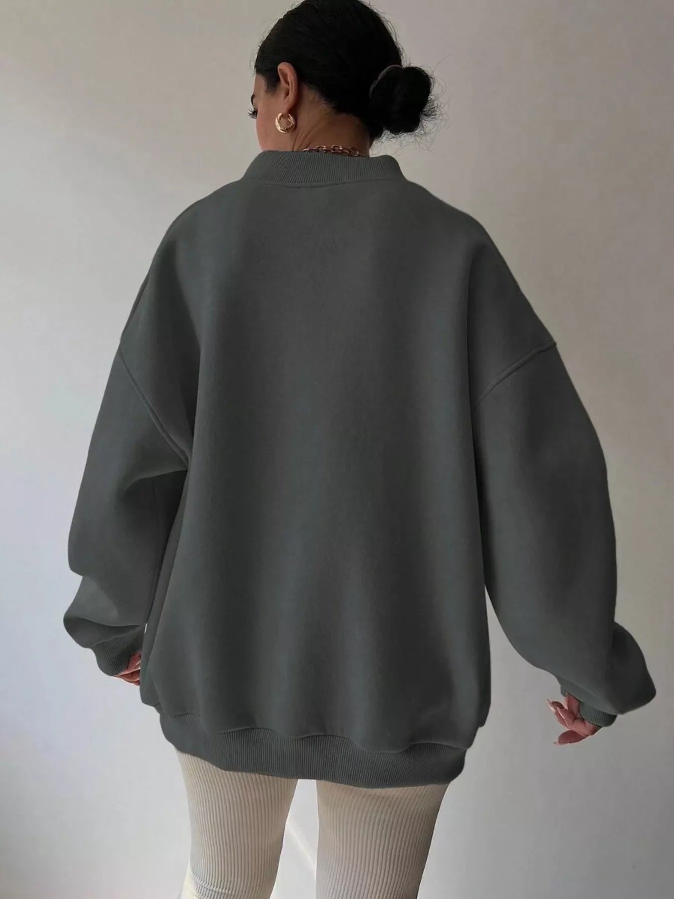 Dropped Shoulder Long Sleeve Oversized Sweatshirt