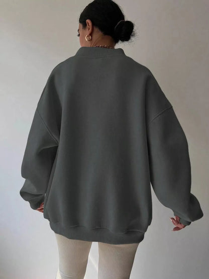 Dropped Shoulder Long Sleeve Oversized Sweatshirt