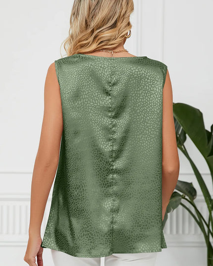 Ruched Cowl Neck Tank