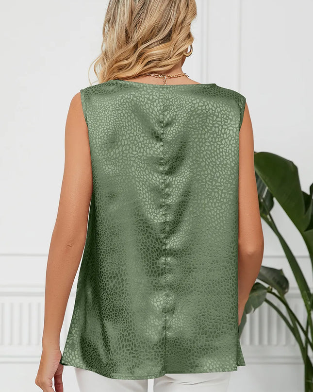 Ruched Cowl Neck Tank