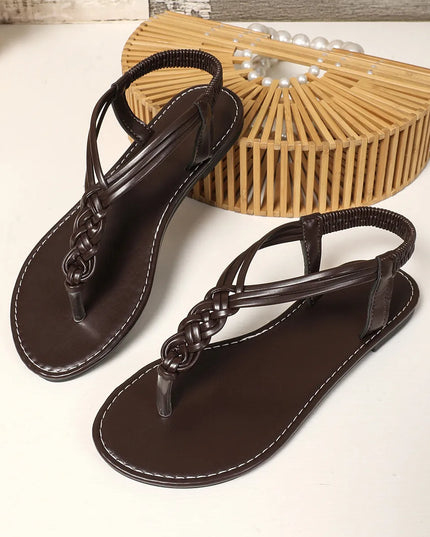 Toe Post Flats Sandals Chocolate