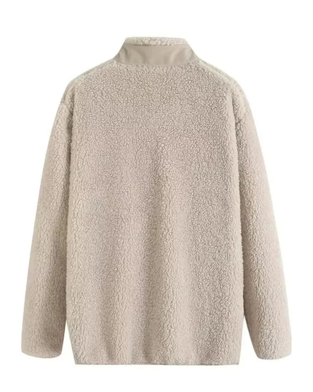 Zip Up Long Sleeve Plush Jacket