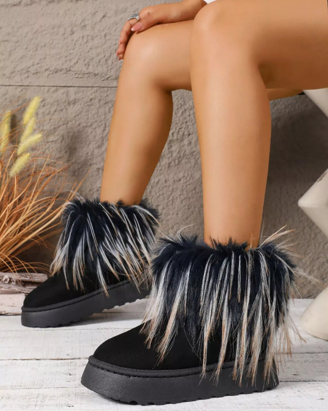 Round Toe Platform Boots