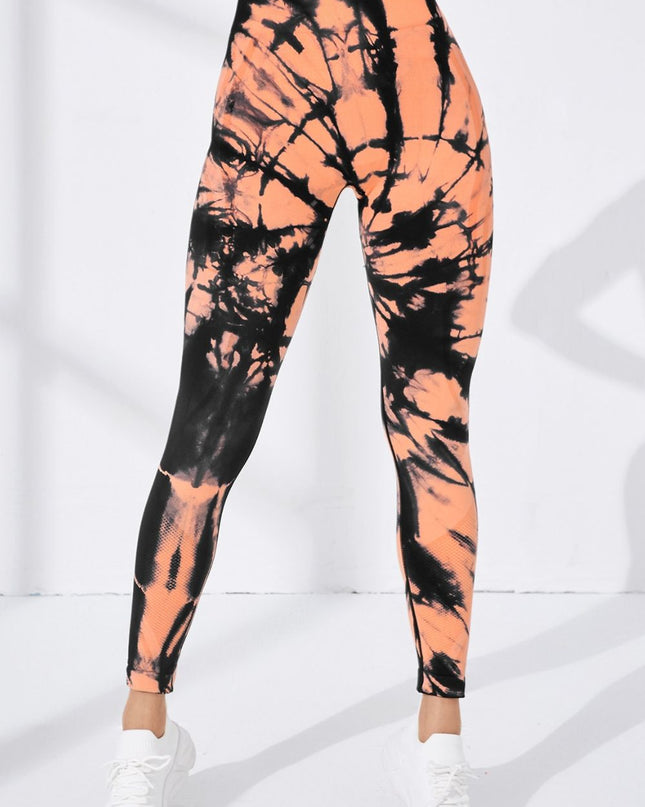 Wide Waistband Long Active Pants Coral