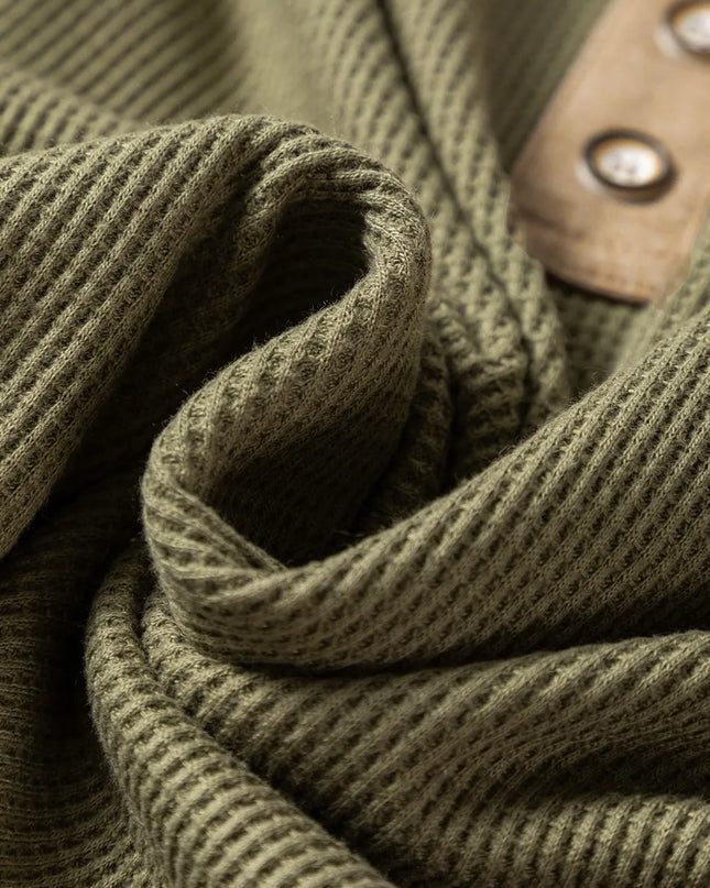 Button Front Contrast Trim Top