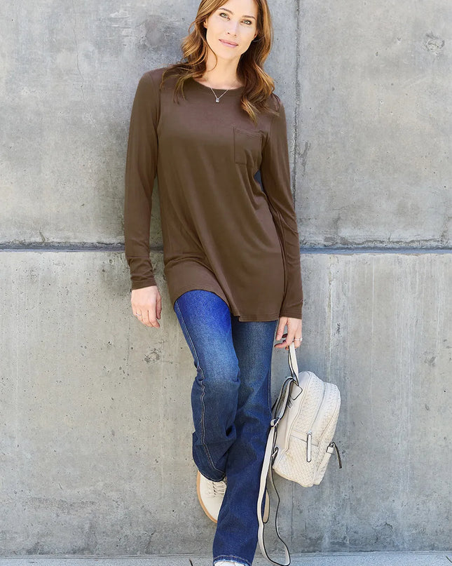 Basic Bae Full Size Round Neck Long Sleeve Top