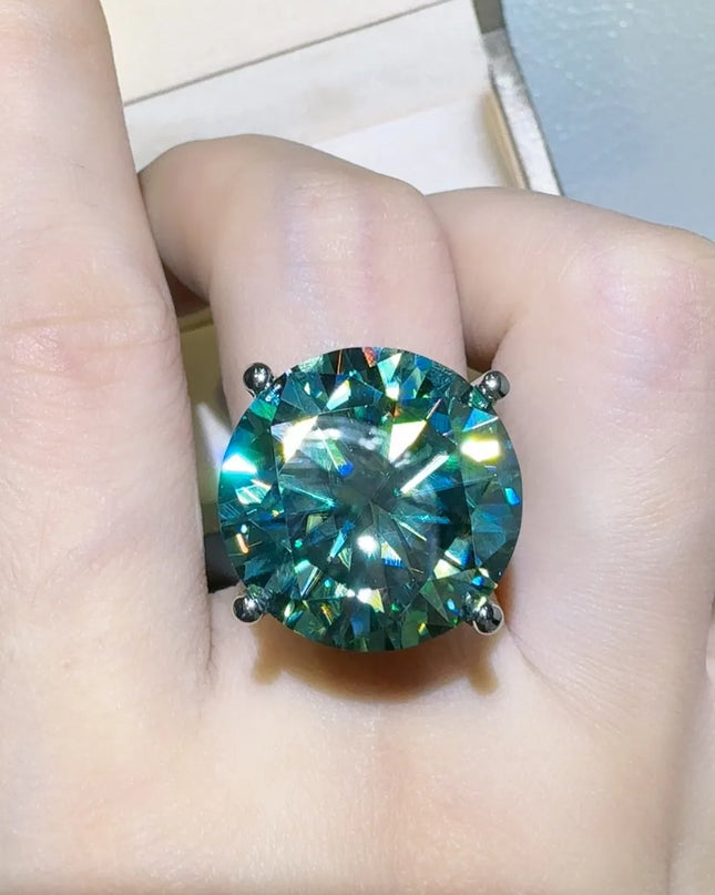20 Carat Moissanite 925 Sterling Silver Ring