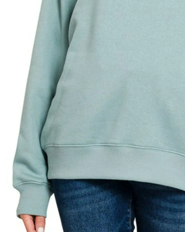 Zenana Fleece Round Neck Sweatshirts