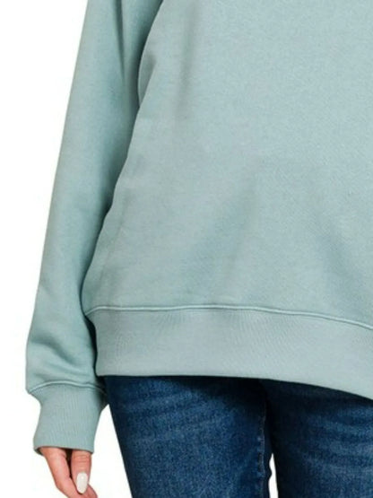 Zenana Fleece Round Neck Sweatshirts