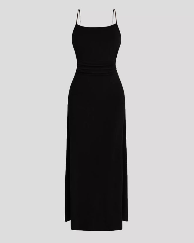 Solid Color Cami Dress & Shrug Set