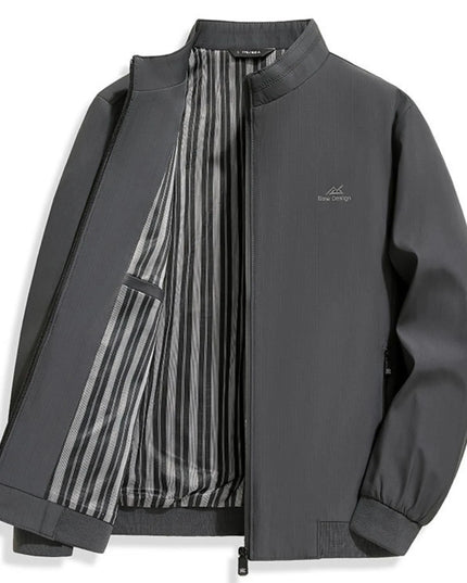 Men's Plus Size Zip Up Long Sleeve Jacket
