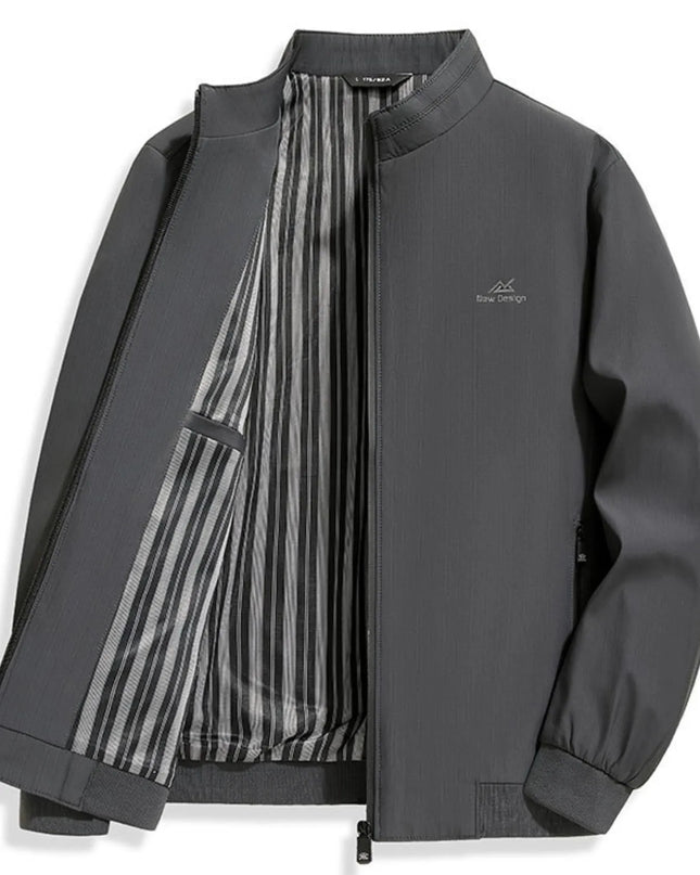 Men's Plus Size Zip Up Long Sleeve Jacket