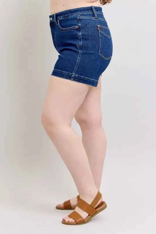 Judy Blue Plus Size High Waist Tummy Control Denim Shorts