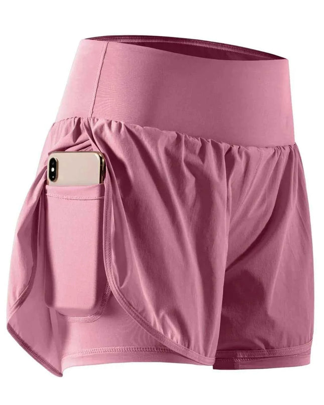 Pocketed High Waist Active Shorts
