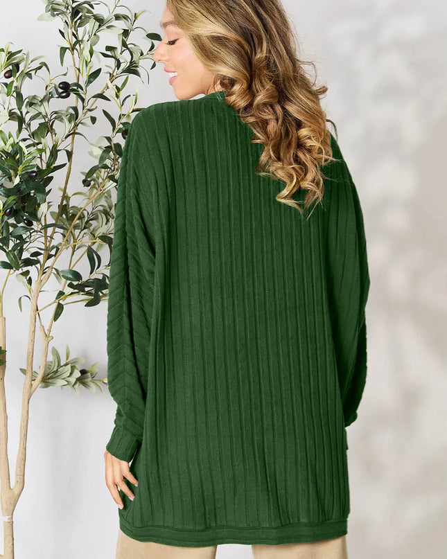 Basic Bae Full Size Ribbed Cocoon Cardigan