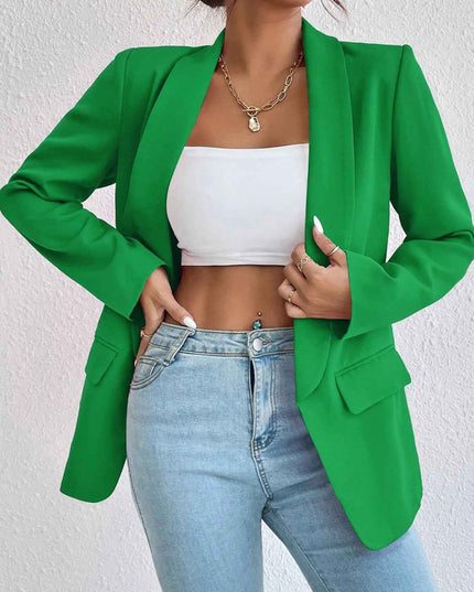 Shawl Collar Long Sleeve Blazer