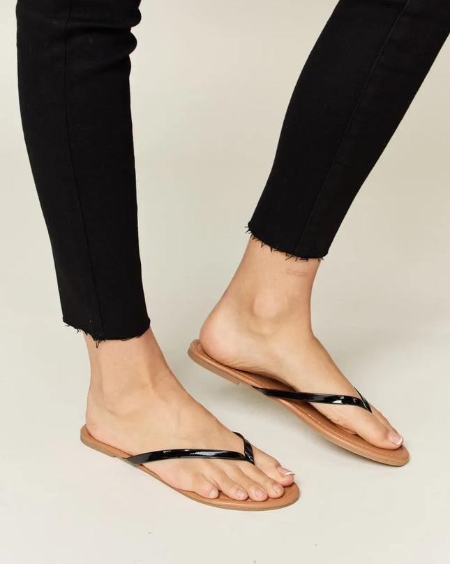 WILD DIVA PU Leather Open Toe Sandals