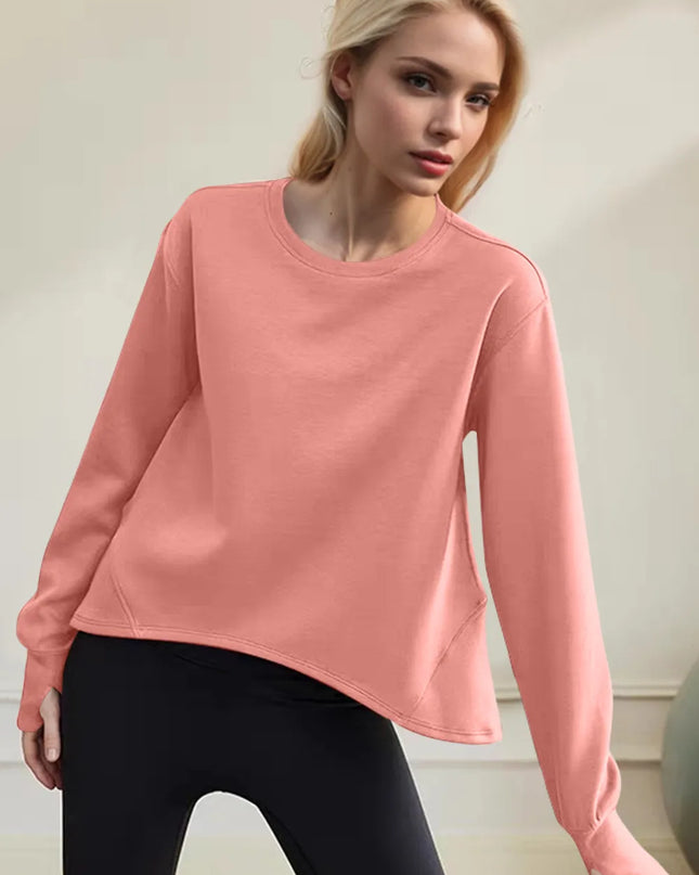 Basic Bae Air Scuba Round Neck Long Sleeve Sweatshirt