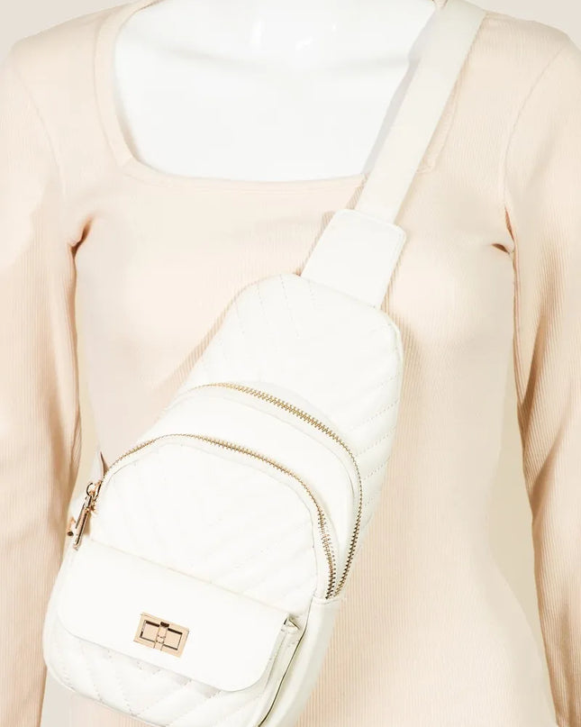 Fame Faux Leather Cushioned Sling Bag 