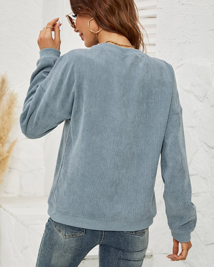 Faceless Gnome Graphic Drop Shoulder Sweatshirt