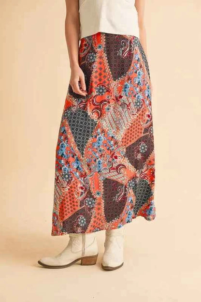 Aemi + Co Printed Maxi Skirt