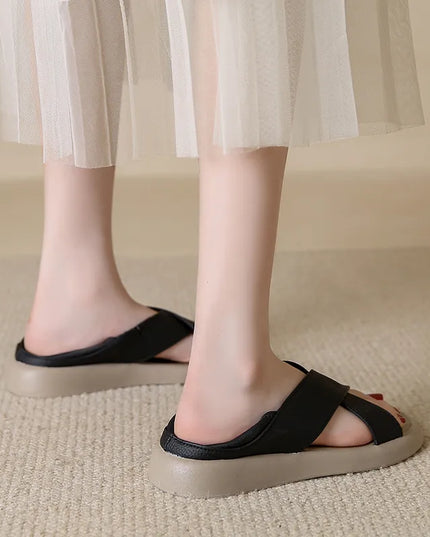 Crossover Platform Comfort Sandals