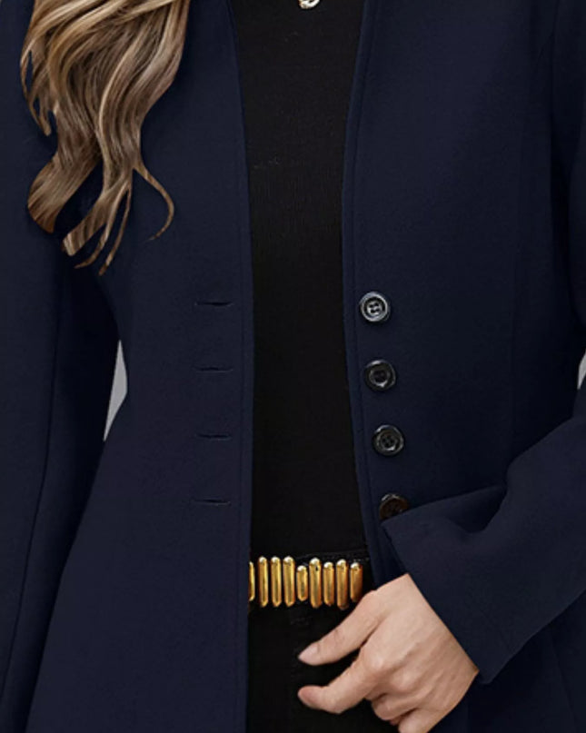 Button Up Long Sleeve Coat