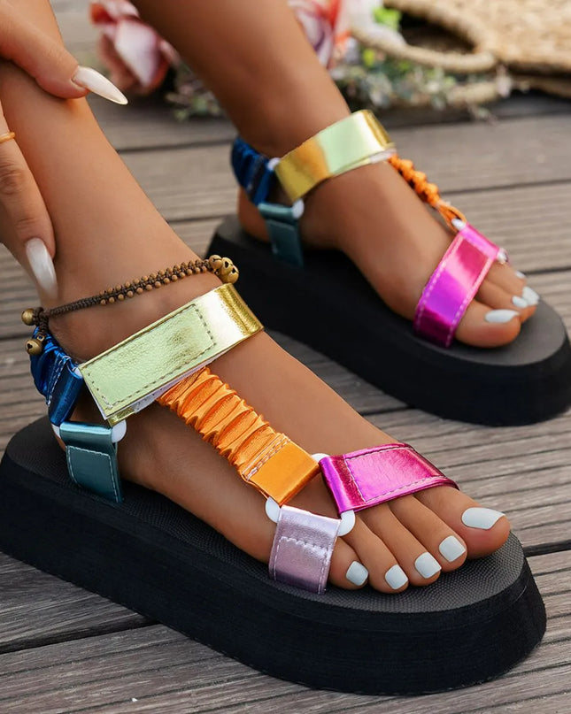 Open Toe Platform Sandals 