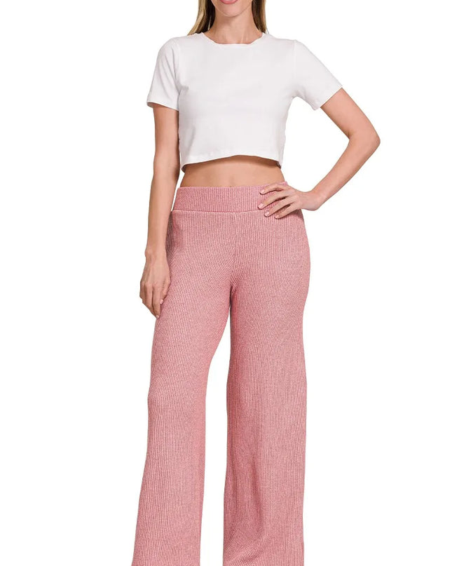 Zenana Sweater Boxy Top & Long Pants Set