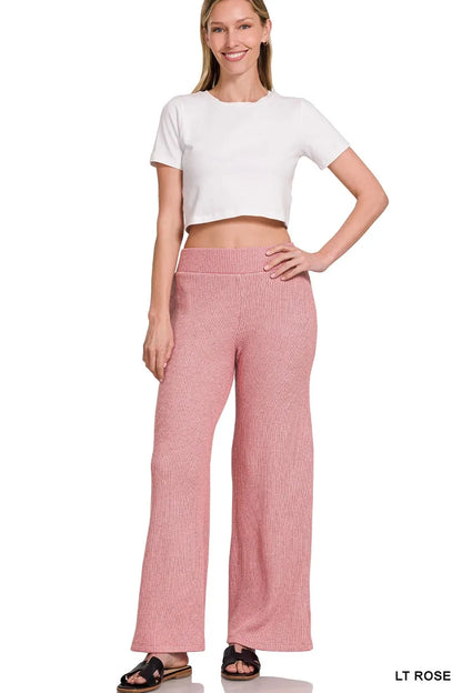 Zenana Sweater Boxy Top & Long Pants Set