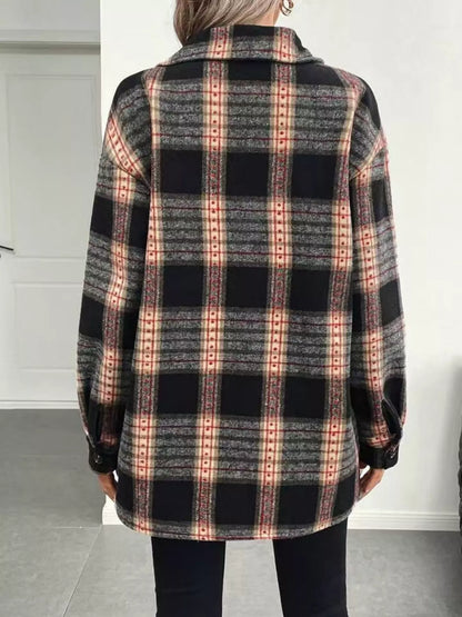 Vintage Plaid Button-Up Shacket