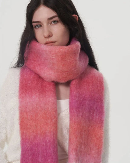 Fringe Gradient Thermal Scarf