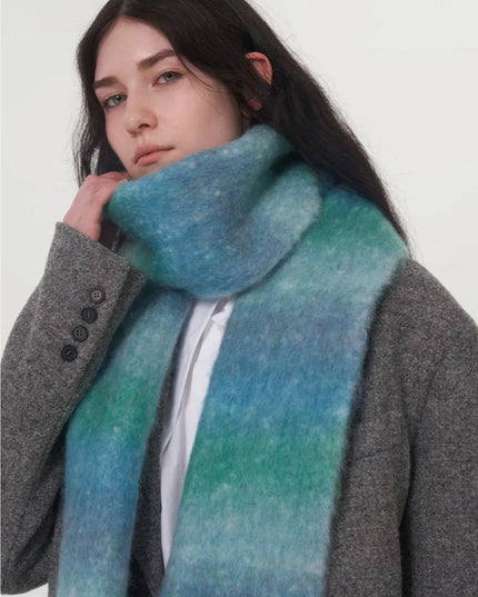 Fringe Gradient Thermal Scarf